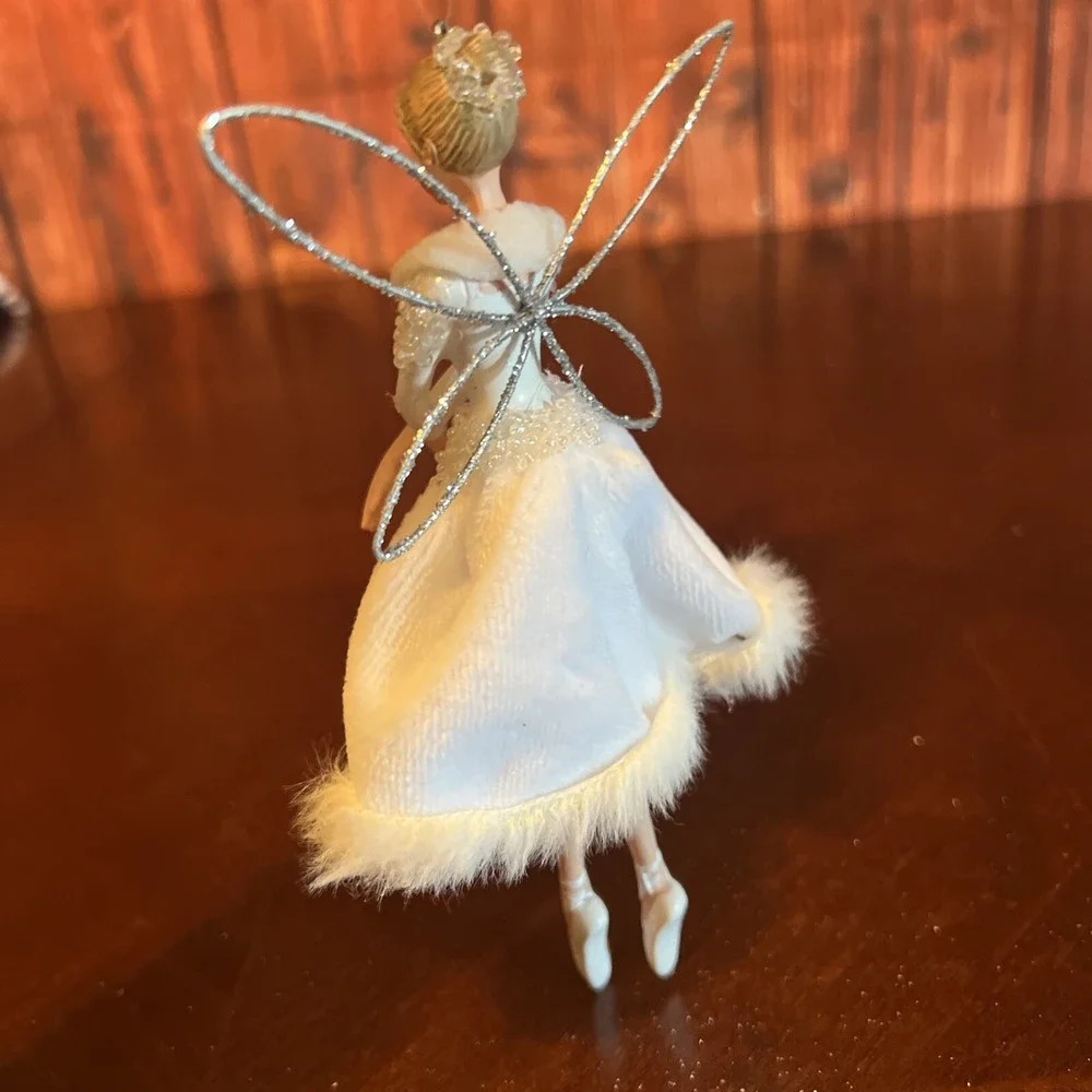 Gisela Graham London Ballerina Christmas‎ ornament White Dress Wings